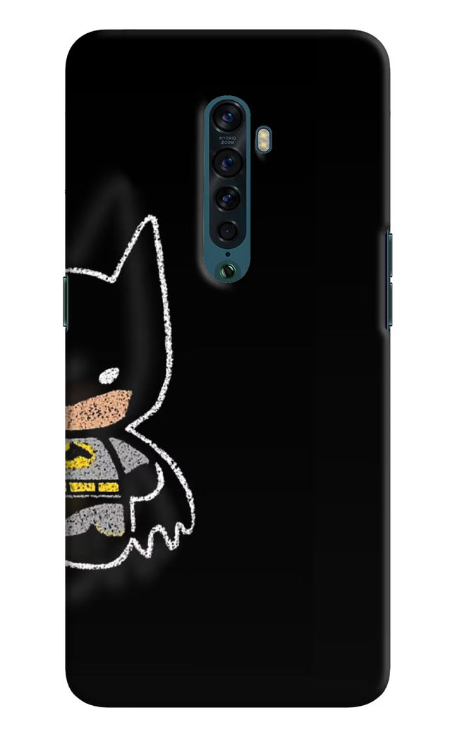 Bat Kitty Oppo Reno2 Hard Case Back Cover by Casekaro