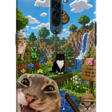 Minecraft Cat Chaos Oppo Reno2 Hard Case Back Cover by Casekaro
