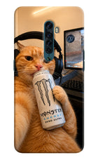 Gamer Cat Energy Oppo Reno2 Hard Case Back Cover by Casekaro