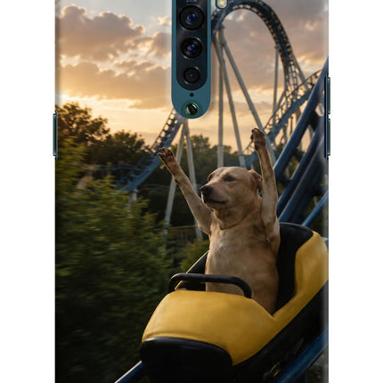Rollercoaster Dog Oppo Reno2 Hard Case Back Cover by Casekaro