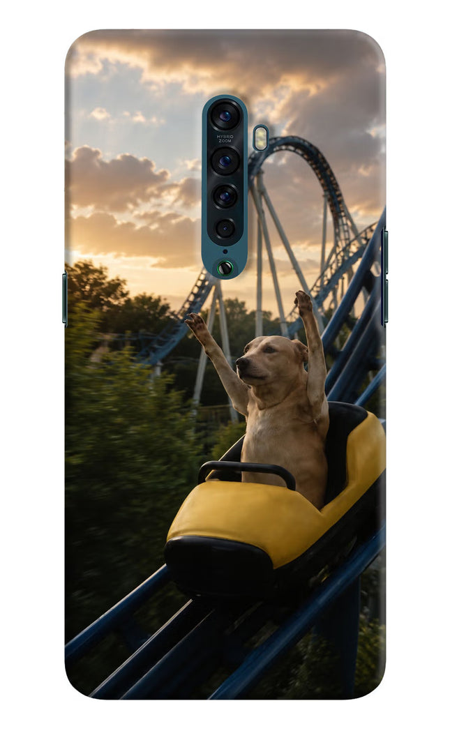 Rollercoaster Dog Oppo Reno2 Hard Case Back Cover by Casekaro