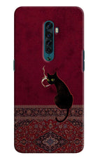 Midnight Cat Oppo Reno2 Hard Case Back Cover by Casekaro
