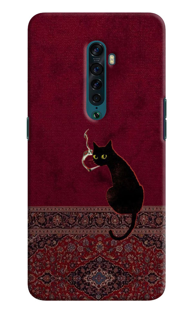 Midnight Cat Oppo Reno2 Hard Case Back Cover by Casekaro