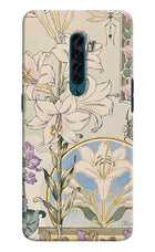 White Lily Oppo Reno2 Hard Case Back Cover by Casekaro