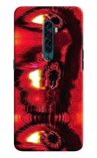 Fire Eye Oppo Reno2 Hard Case Back Cover by Casekaro