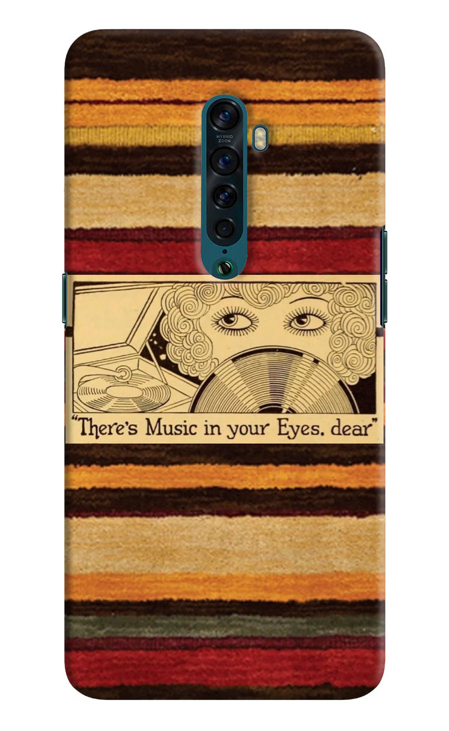 Vinyl Stripes Oppo Reno2 Back Cover, Hard case