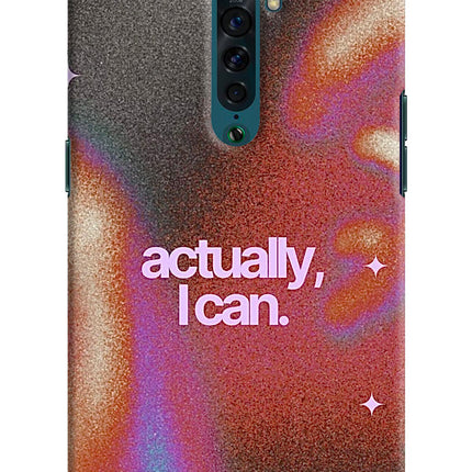 Pink Aura Oppo Reno2 Hard Case Back Cover by Casekaro