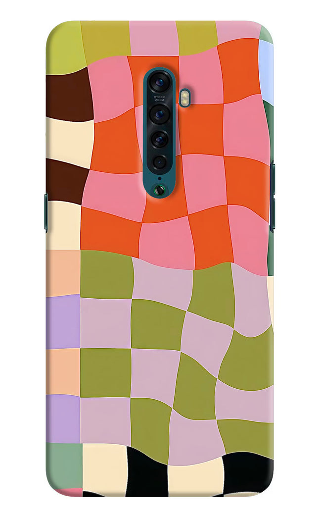 Wavy Grid Oppo Reno2 Hard Case Back Cover by Casekaro