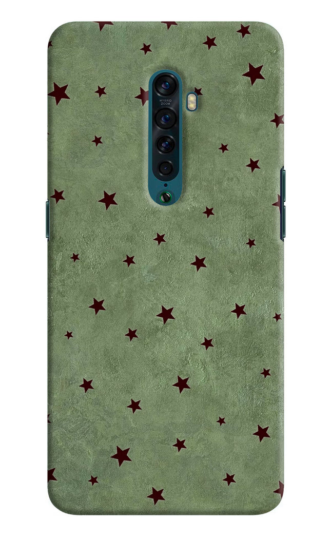 Green Stars Oppo Reno2 Hard Case Back Cover by Casekaro