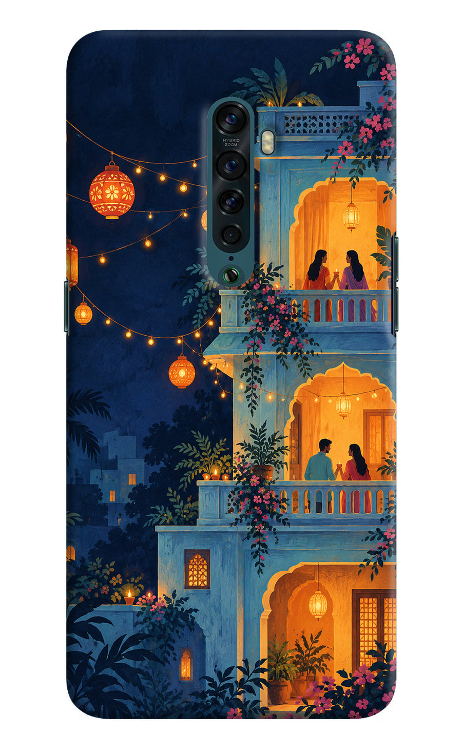 Balcony Glow Oppo Reno2 Back Cover, Hard case