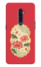 Pink Lotus Oppo Reno2 Hard Case Back Cover by Casekaro