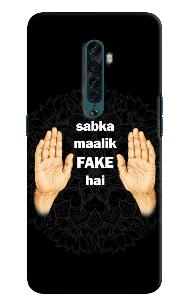 Sabka Malik Fake Oppo Reno2 Hard Case Back Cover by Casekaro