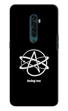 Atheist Symbol Oppo Reno2 Hard Case Back Cover by Casekaro