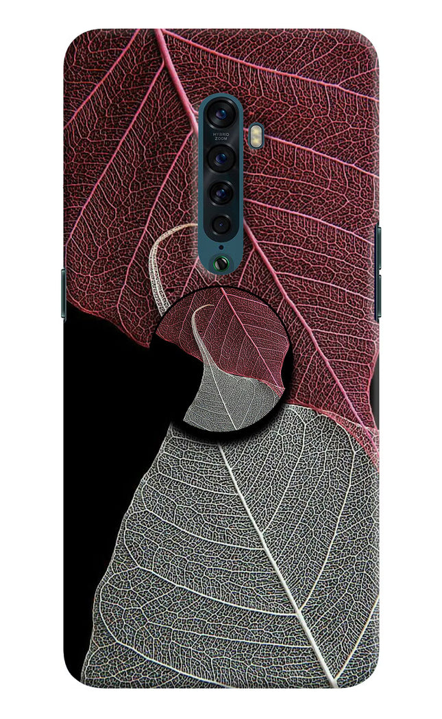 Leaf Pattern Oppo Reno2 Pop Case by Casekaro
