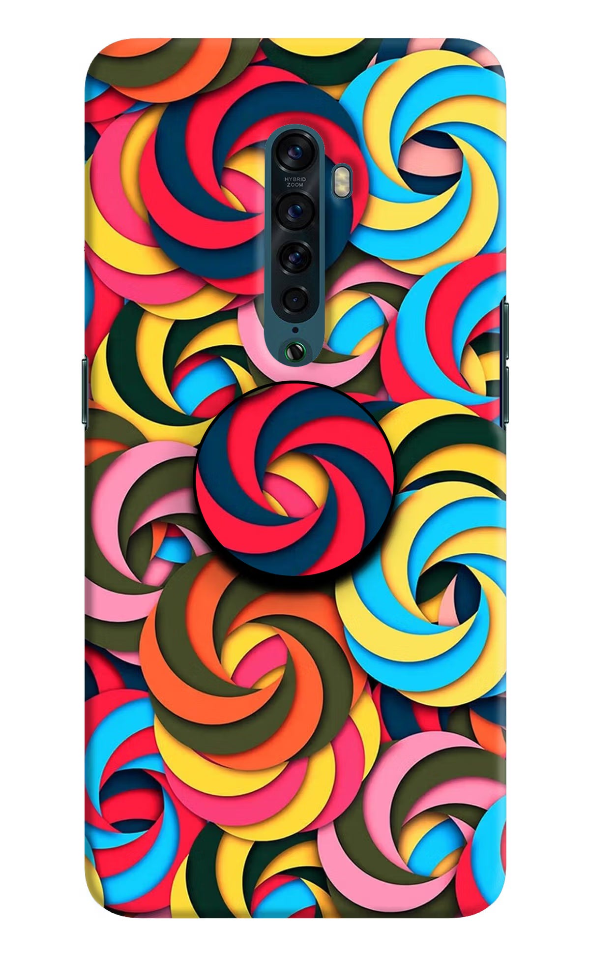 Spiral Pattern Oppo Reno2 Pop Case by Casekaro