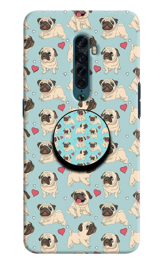 Pug Dog Oppo Reno2 Pop Case by Casekaro