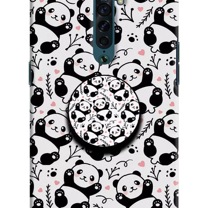 Cute Panda Oppo Reno2 Pop Case by Casekaro