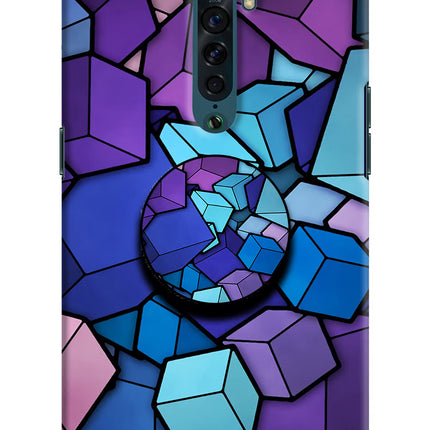 Cubic Abstract Oppo Reno2 Pop Case by Casekaro