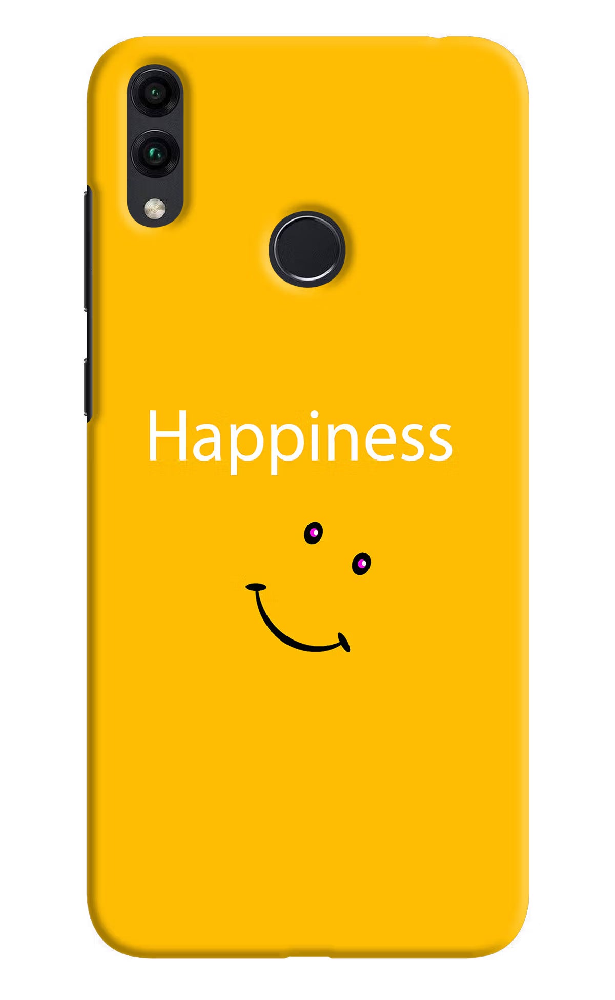 Happiness With Smiley Honor 8C Hard Case Back Cover by Casekaro