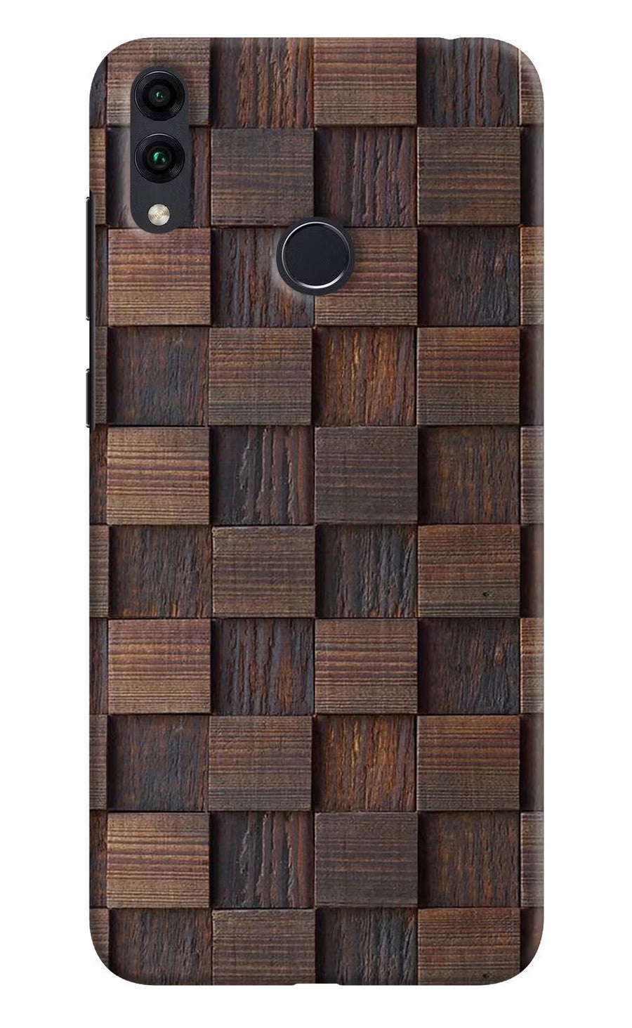 Wooden Cube Design Honor 8C Back Cover, Hard case