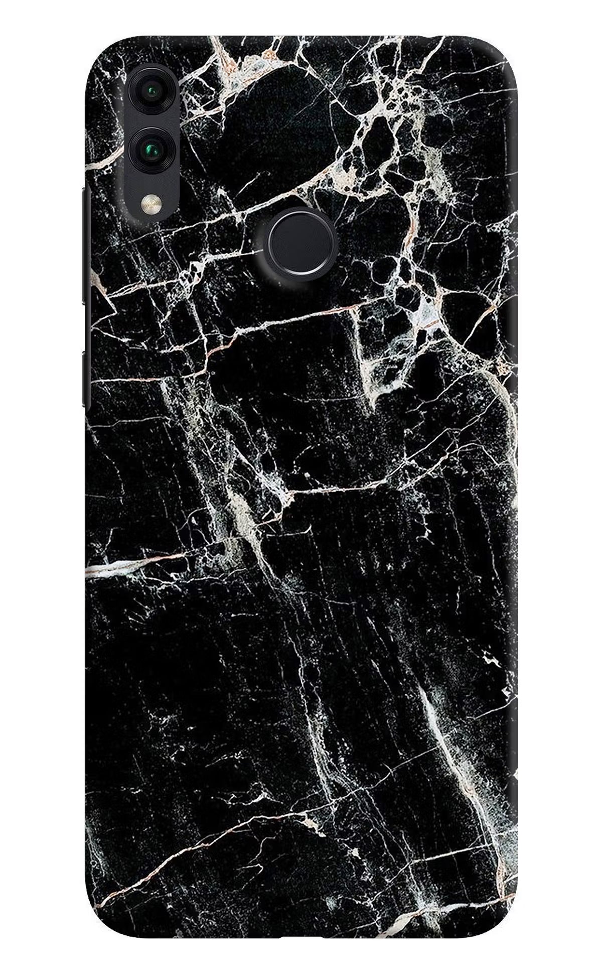 Black Marble Texture Honor 8C Hard Case Back Cover by Casekaro