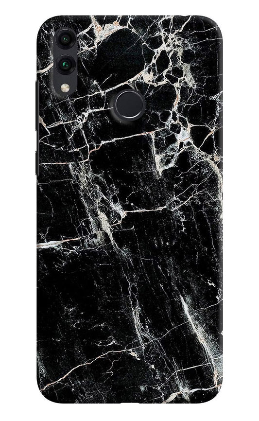 Black Marble Texture Honor 8C Hard Case Back Cover by Casekaro