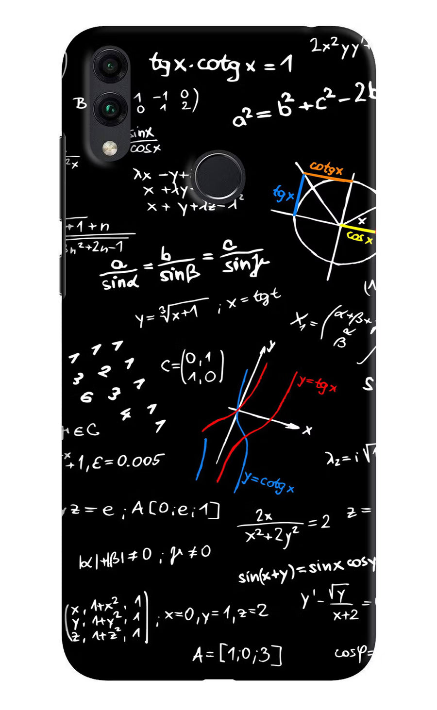 Mathematics Formula Honor 8C Back Cover, Hard case