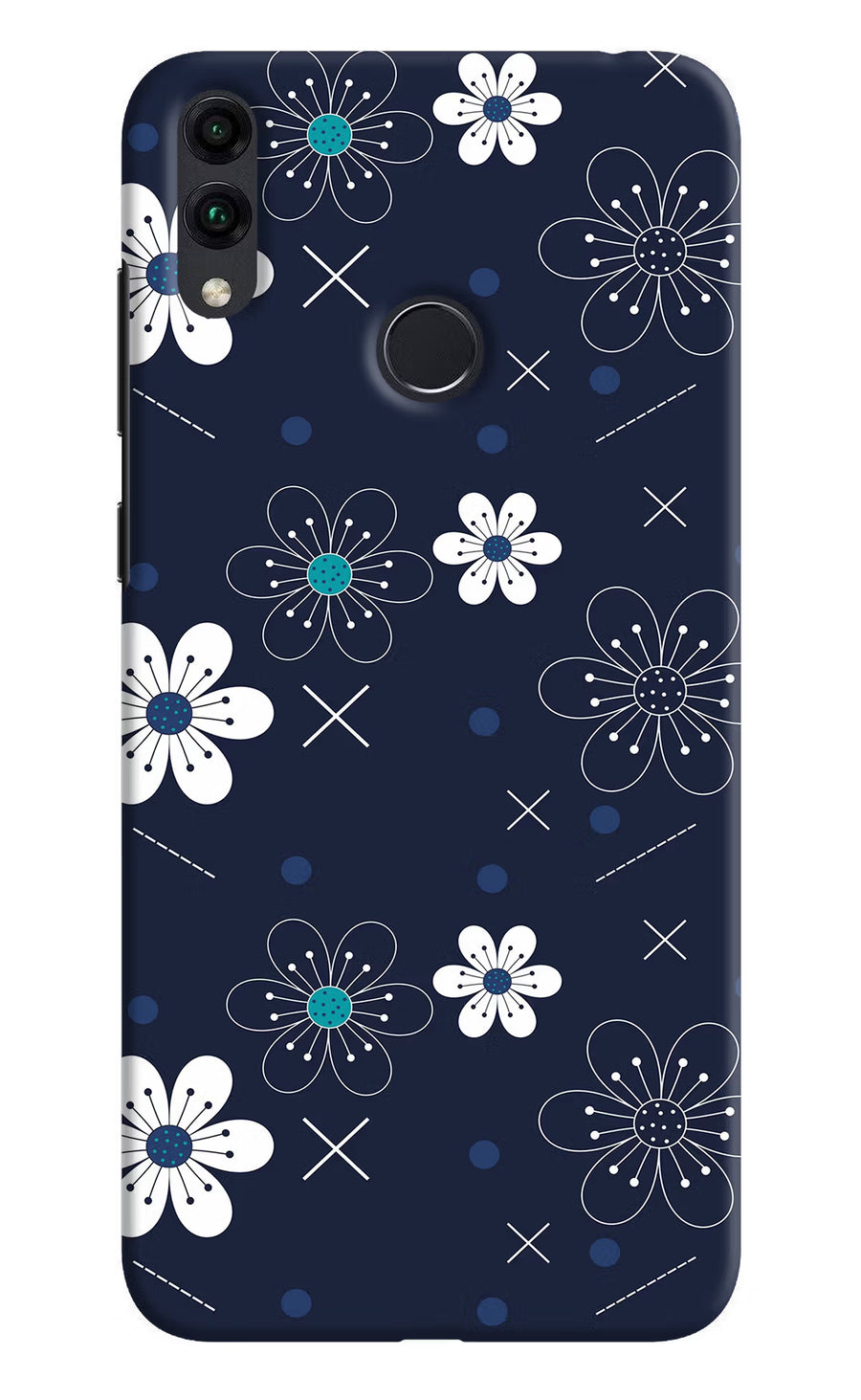 Flowers Honor 8C Back Cover, Hard case