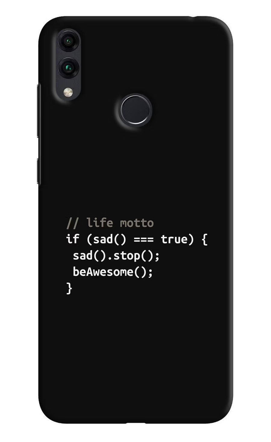 Life Motto Code Honor 8C Back Cover, Hard case