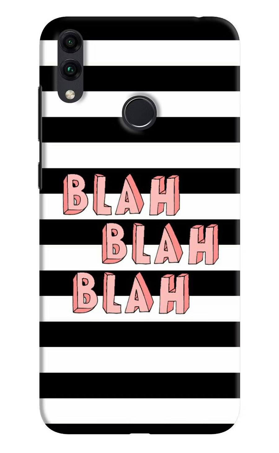 Blah Blah Blah Honor 8C Back Cover, Hard case