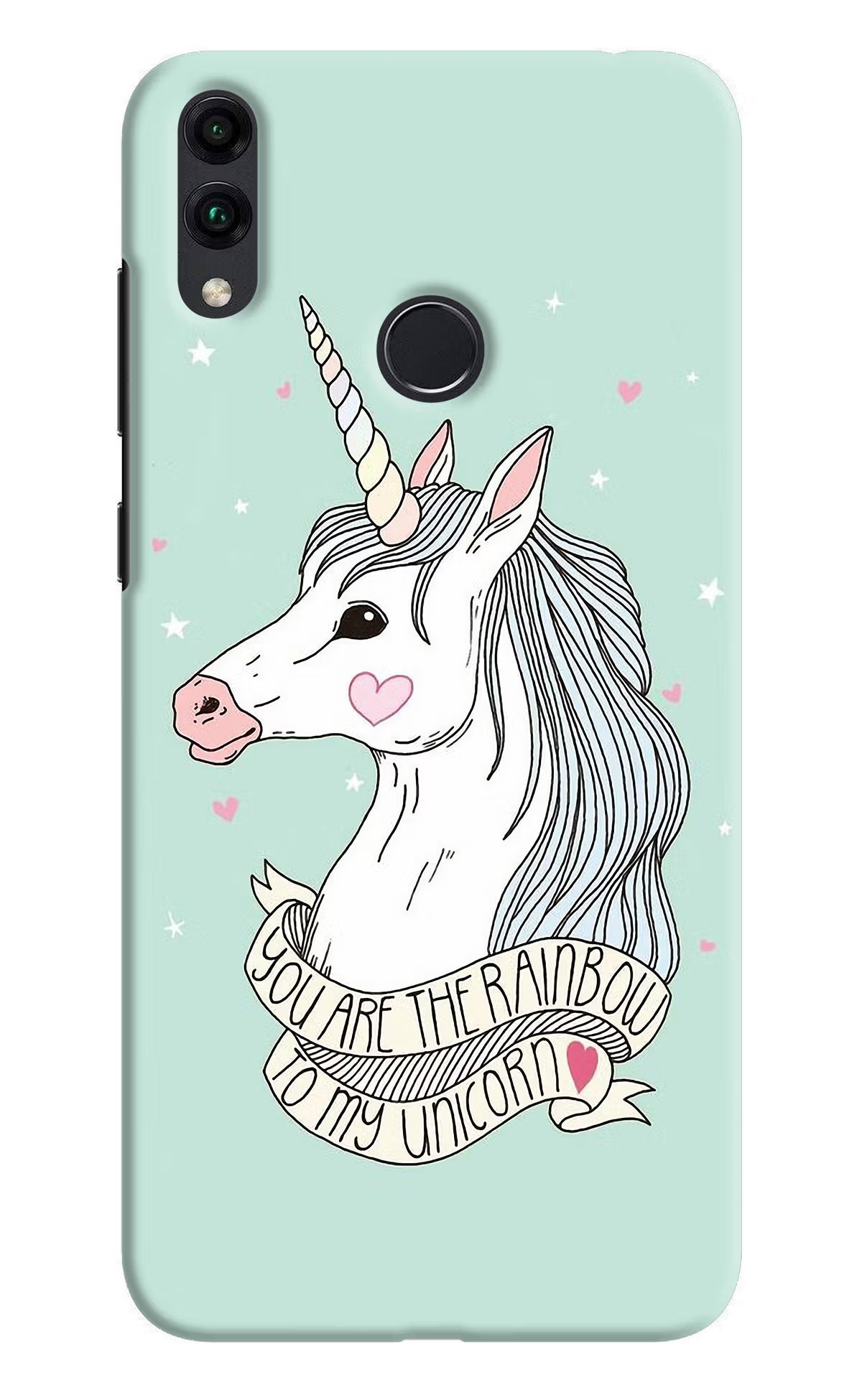 Unicorn Wallpaper Honor 8C Hard Case Back Cover by Casekaro