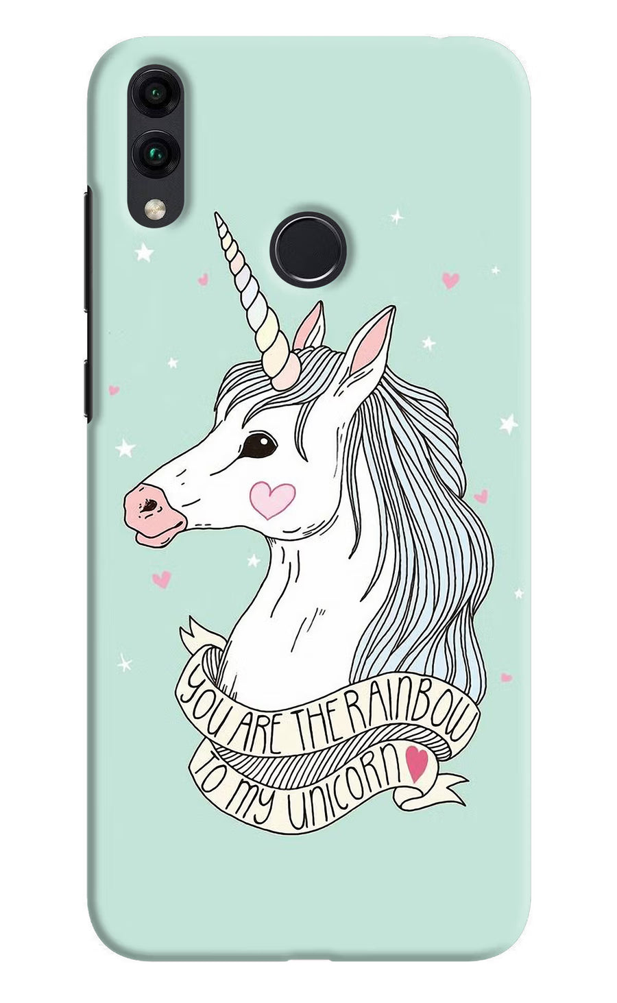 Unicorn Wallpaper Honor 8C Back Cover, Hard case