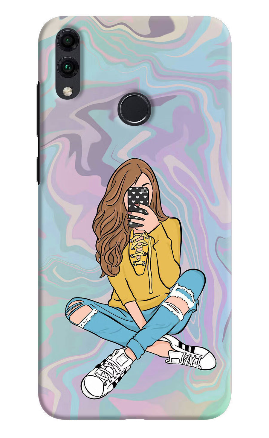 Selfie Girl Honor 8C Back Cover, Hard case