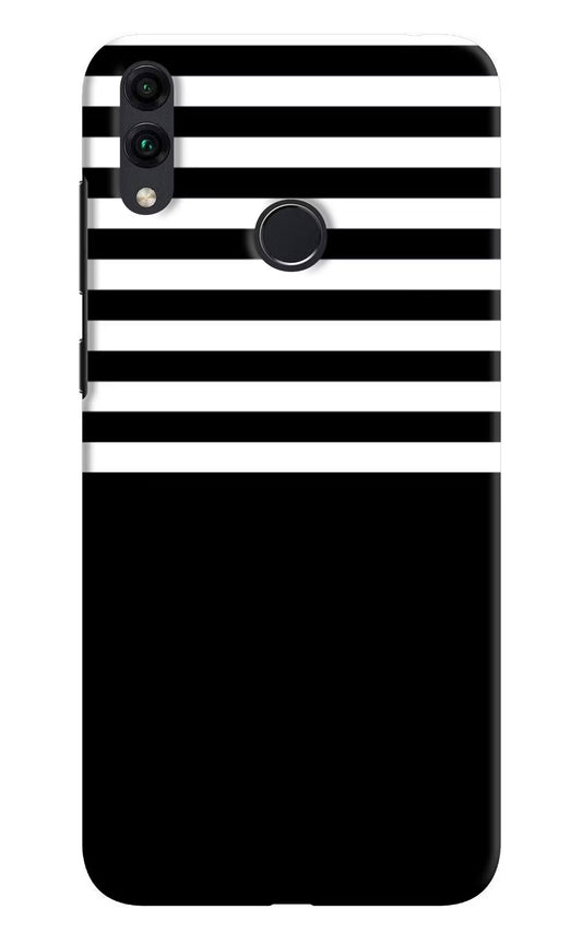 Black and White Print Honor 8C Hard Case Back Cover by Casekaro
