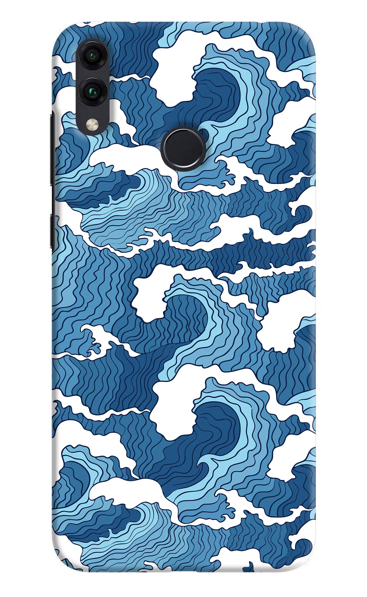 Blue Waves Honor 8C Hard Case Back Cover by Casekaro