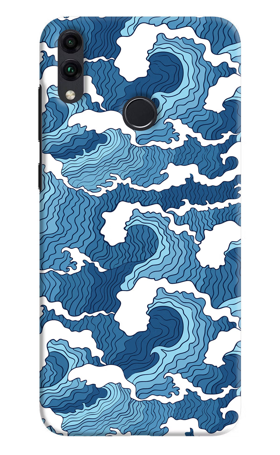 Blue Waves Honor 8C Back Cover, Hard case