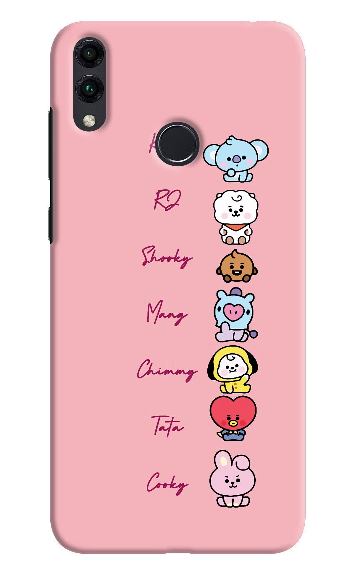 BTS names Honor 8C Hard Case Back Cover by Casekaro