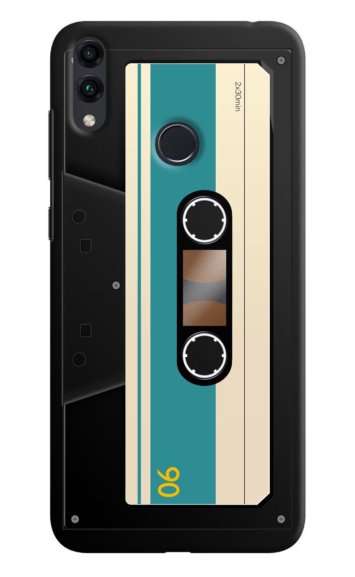 Cassette Honor 8C Hard Case Back Cover by Casekaro