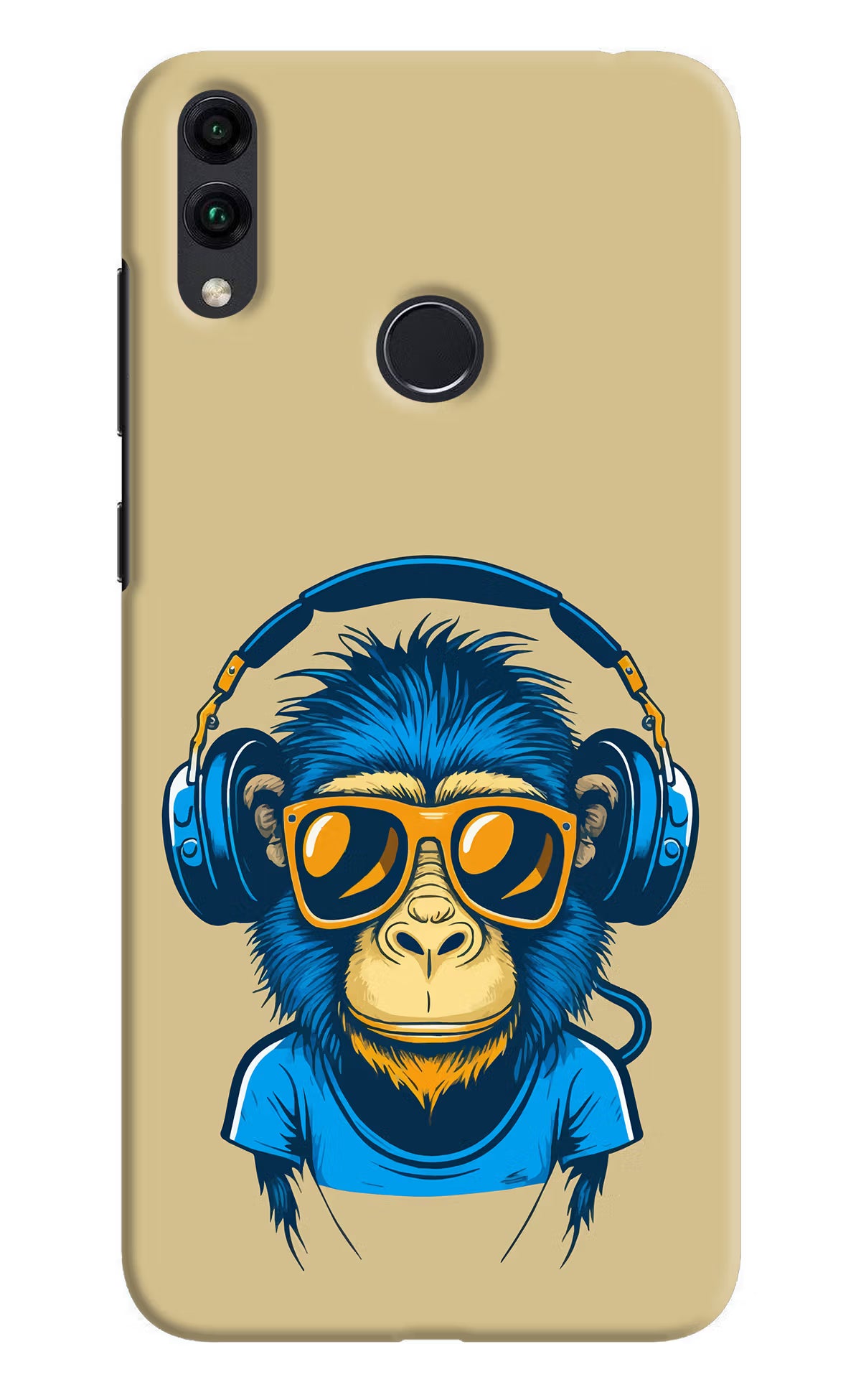 Monkey Headphone Honor 8C Hard Case Back Cover by Casekaro