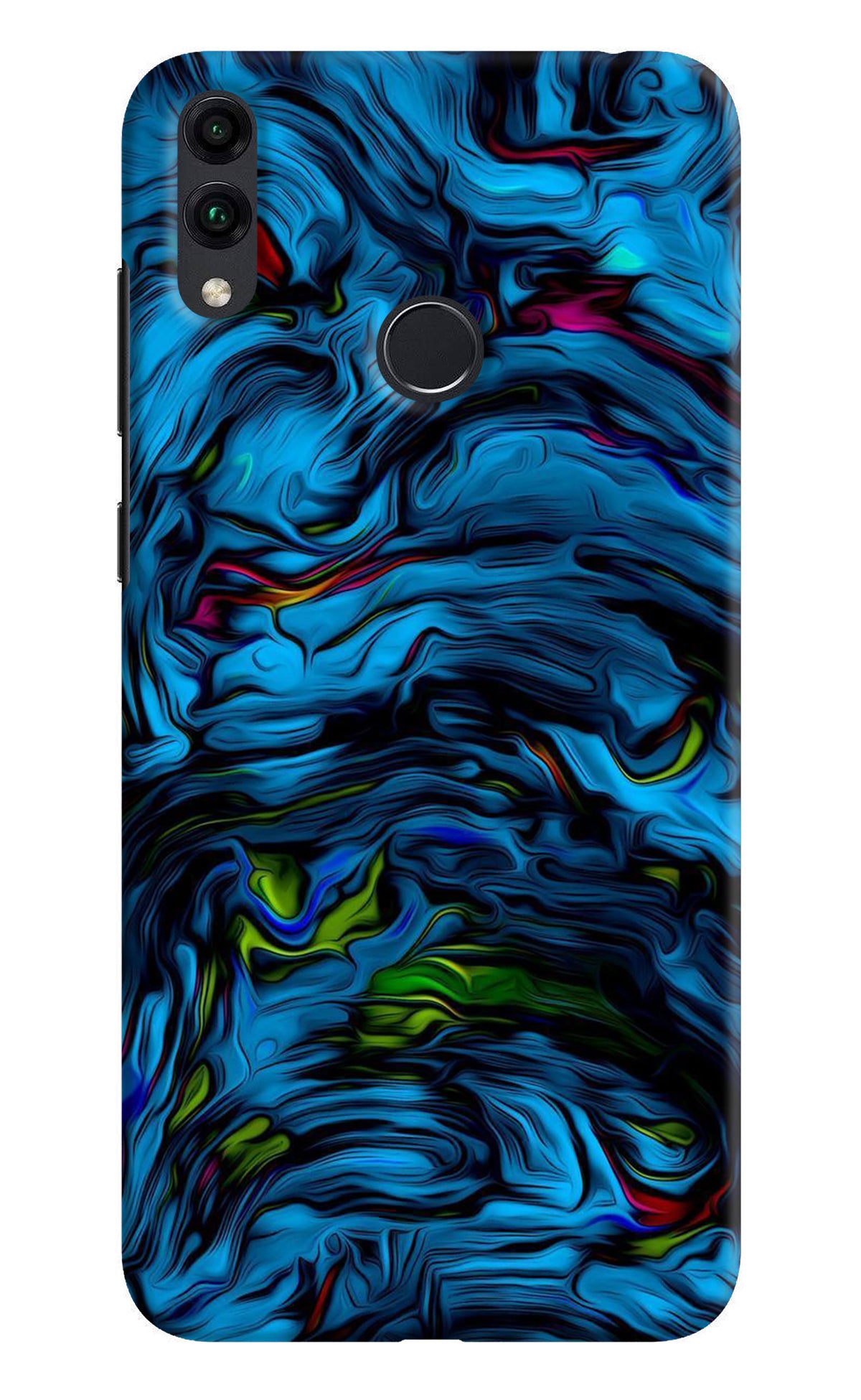 Dark Blue Abstract Honor 8C Back Cover