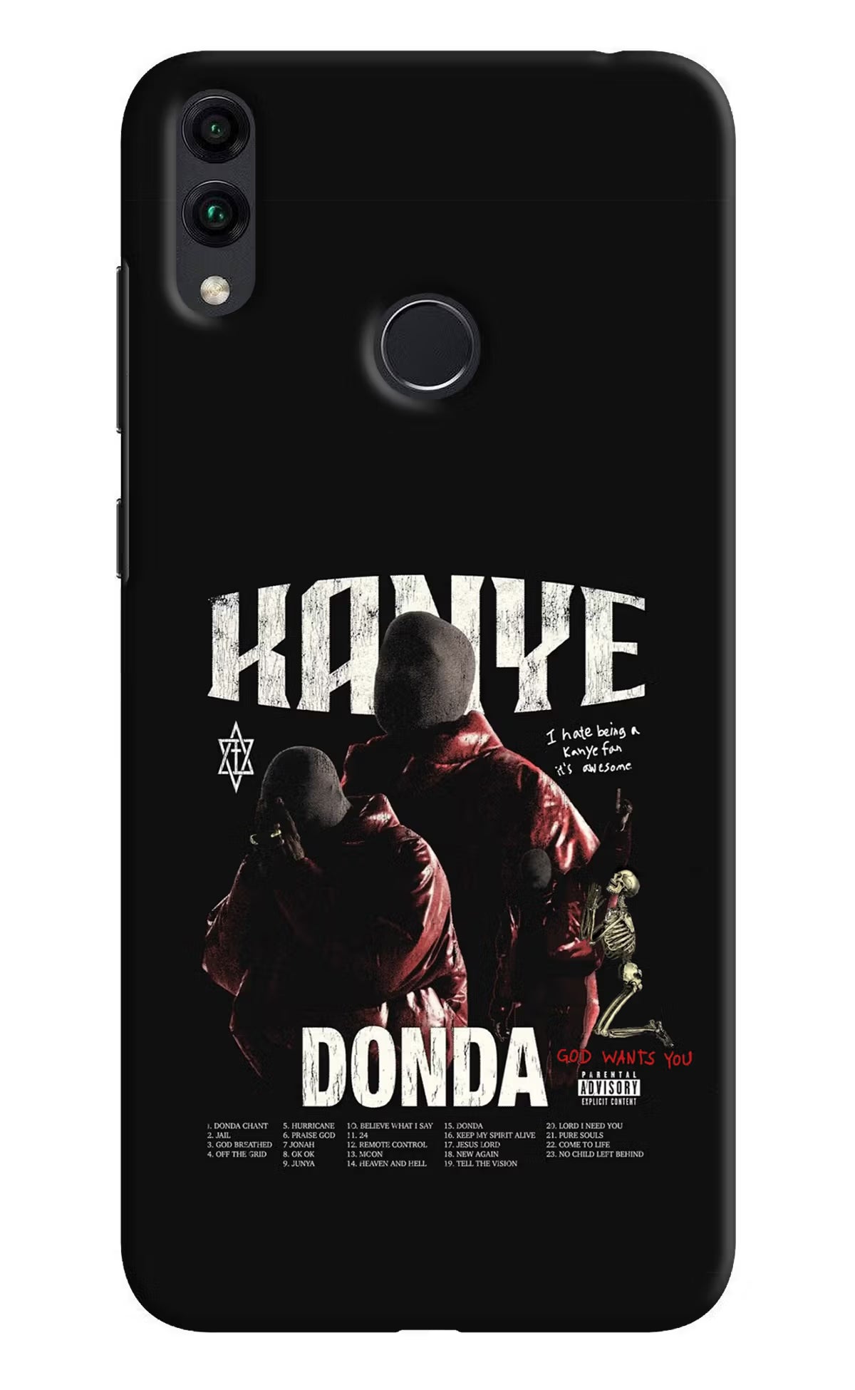 Donda Kanye West Honor 8C Hard Case Back Cover by Casekaro