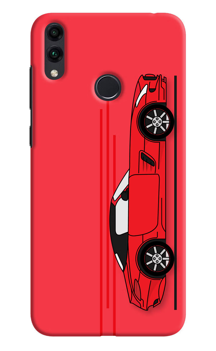 Red Velocity Honor 8C Back Cover, Hard case