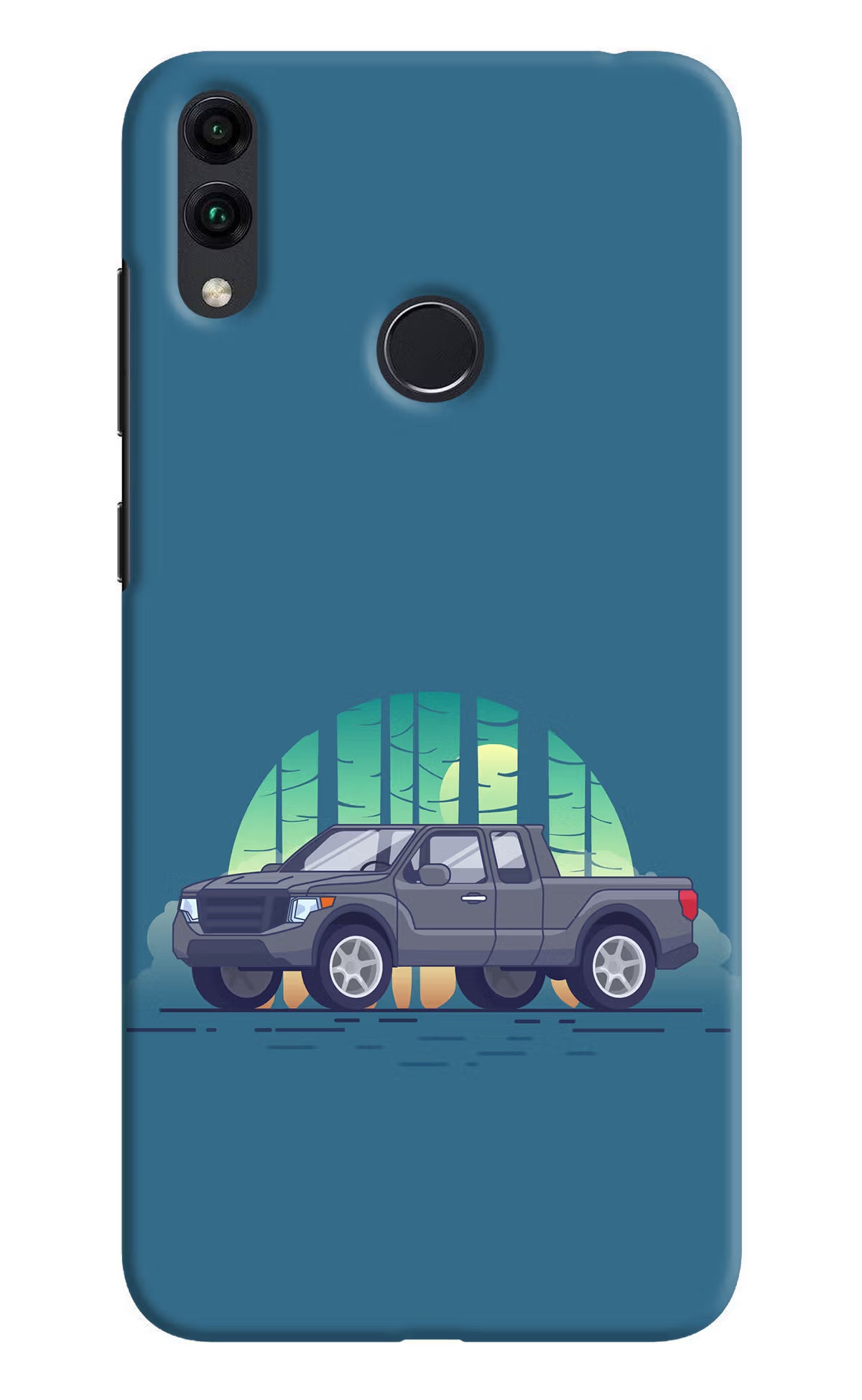 Retro Garage Vibe Honor 8C Hard Case Back Cover by Casekaro