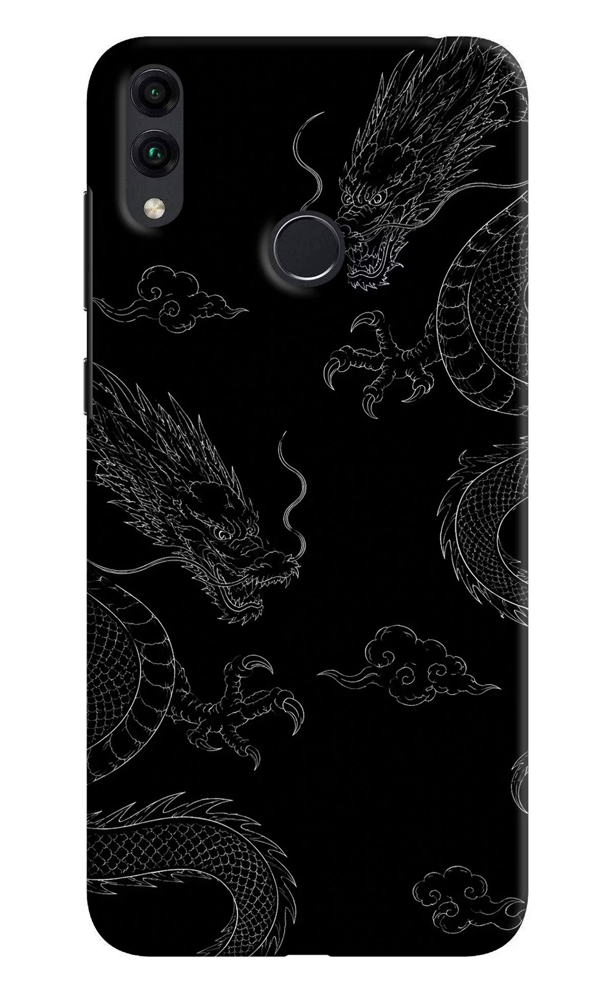 Twin Dragons Honor 8C Hard Case Back Cover by Casekaro