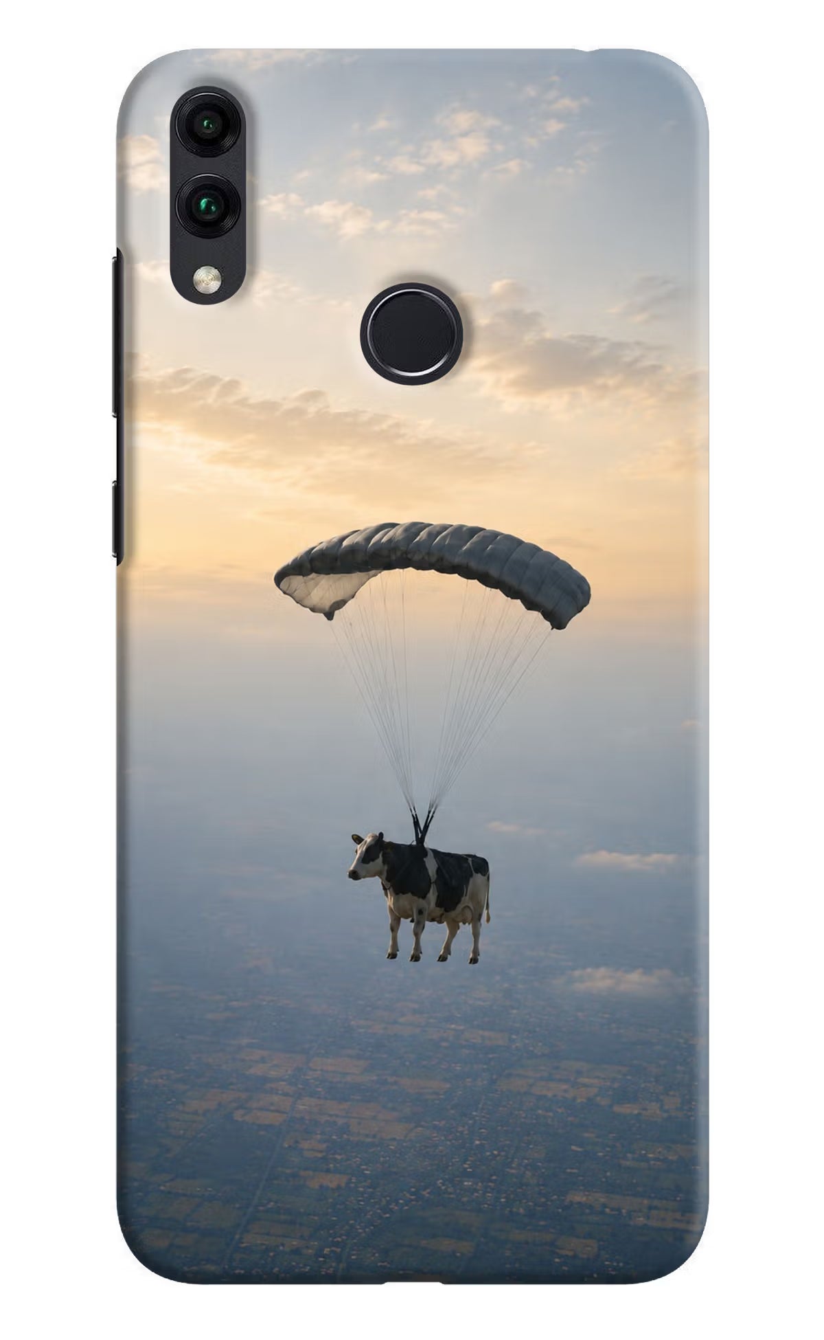 Skydiving Cow Honor 8C Back Cover