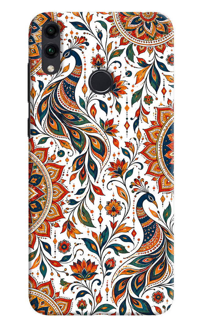 White Mayura Honor 8C Hard Case Back Cover by Casekaro