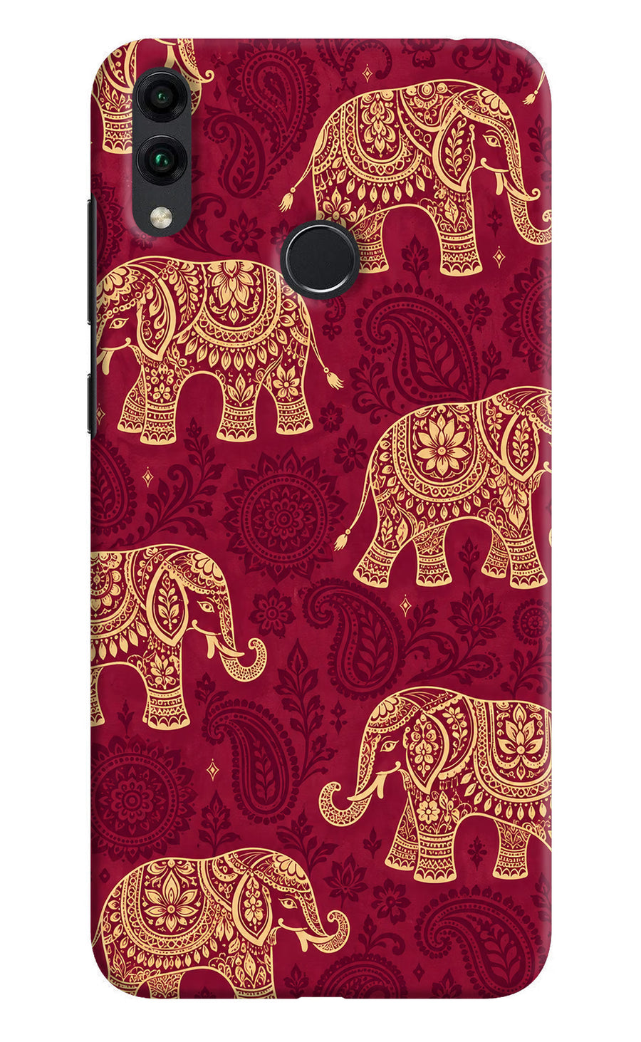 Maroon Elephant Honor 8C Back Cover, Hard case