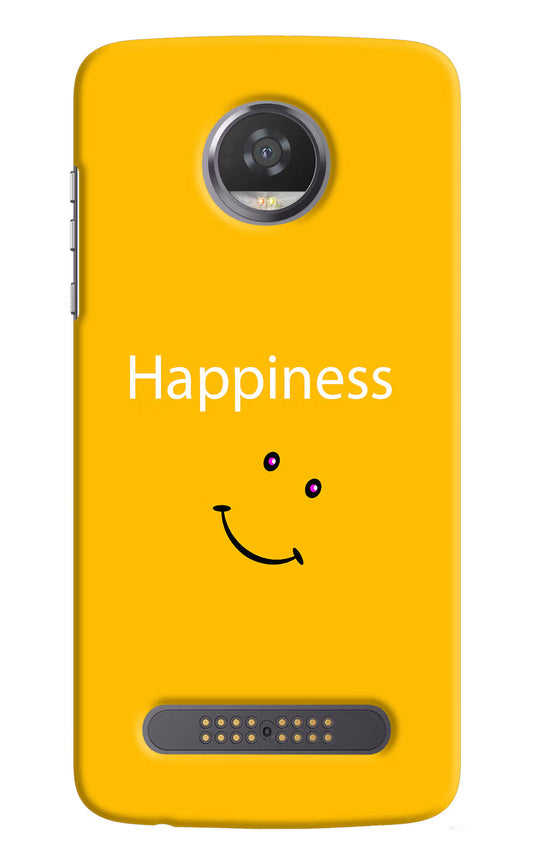 Happiness With Smiley Moto Z2 Play Hard Case Back Cover by Casekaro
