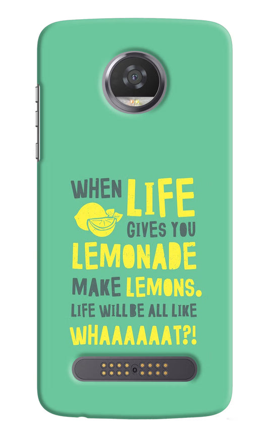Quote Moto Z2 Play Hard Case Back Cover by Casekaro