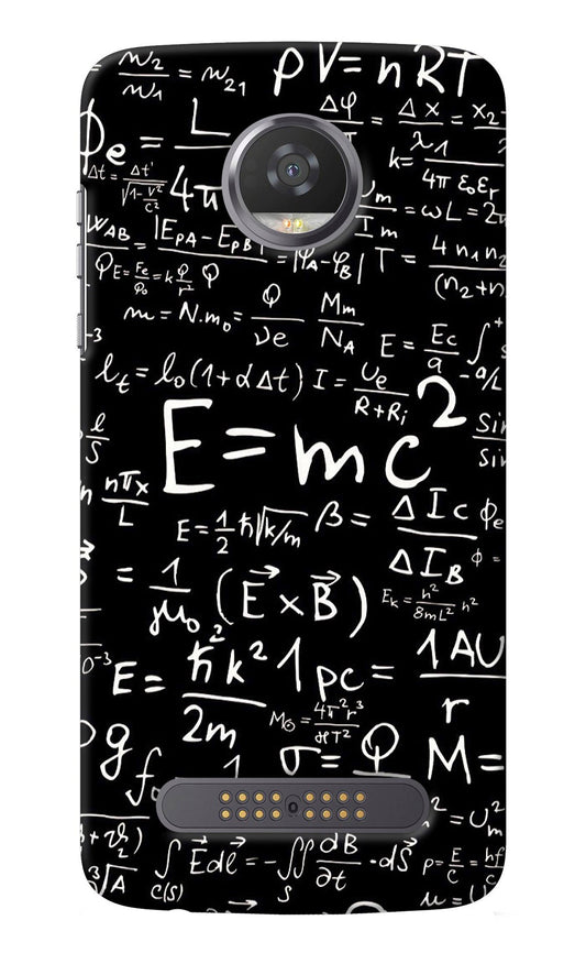 Physics Albert Einstein Formula Moto Z2 Play Back Cover